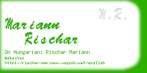 mariann rischar business card